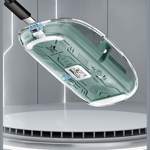 Transparent Wireless and Bluetooth Rechargeable Mouse - Image 3