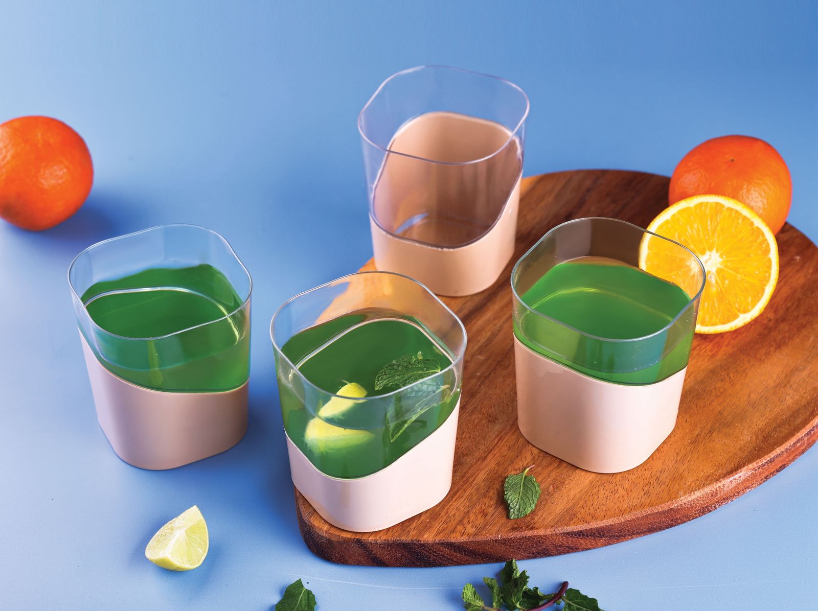 Square Water Jug with Lid and 4 Pieces Glass Set | Stylish Plastic Food Grade BPA-Free for Water, Wine, Juice Storage & Serving - Image 6