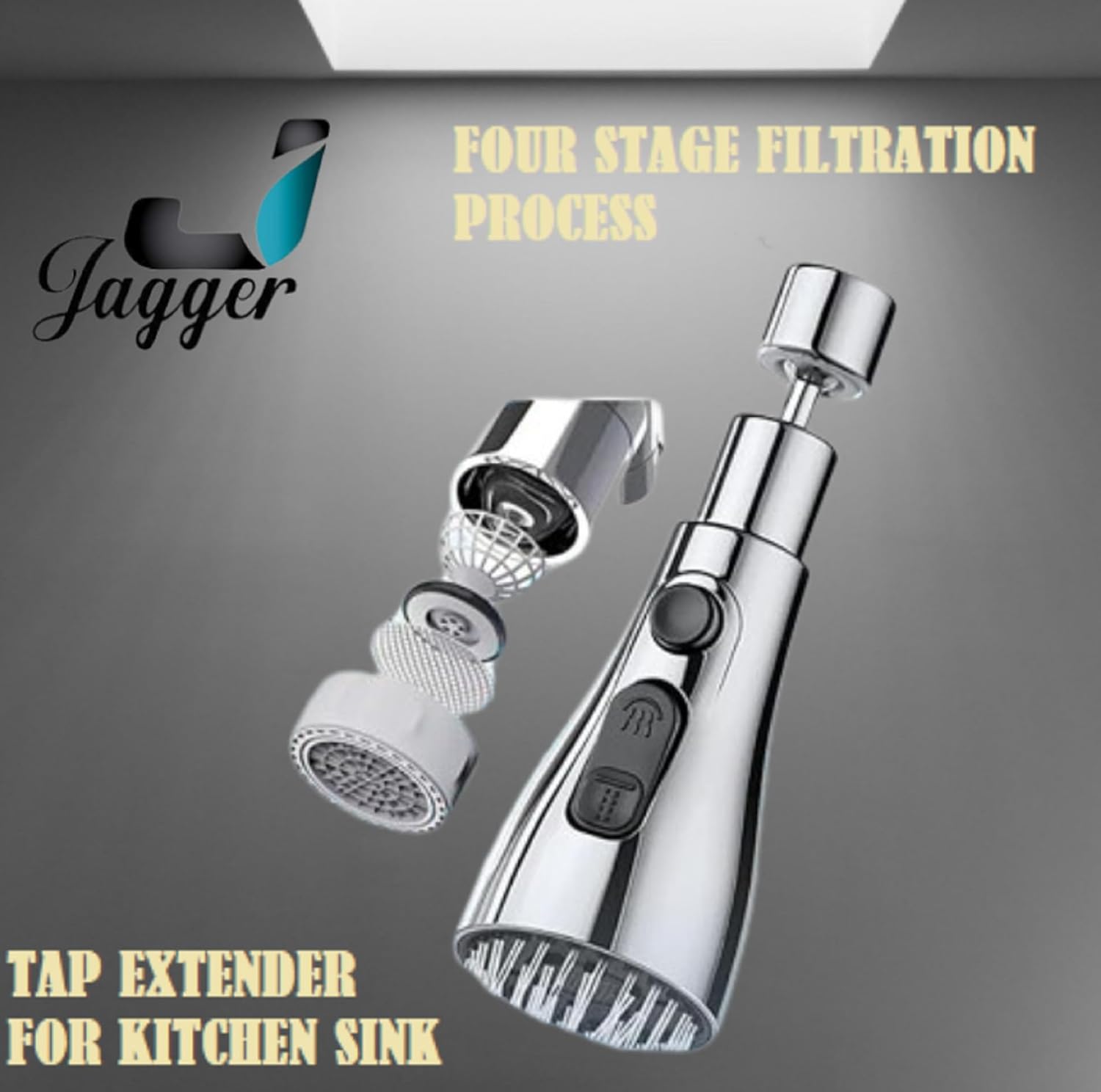 3 Modes Kitchen Faucet Spray Head Water Saving 360 Swivel Ball Nozzle Tap - Image 3