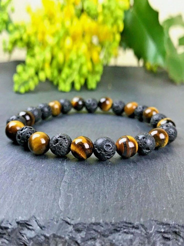 Tiger Eye Lava Rock Bracelet Relaxing Gifts for Men&Women - Image 2