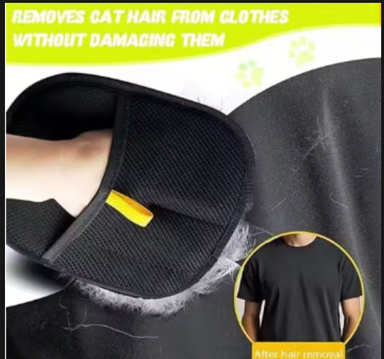  Pet Hair Removal Gloves, Static-Enhanced Pet Hair Removal Mitt, Reusable Grooming Mitt Cleaning Glove for Furniture, Carpets, Car Seats & Gentle Massage for Dogs Cats - Image 1