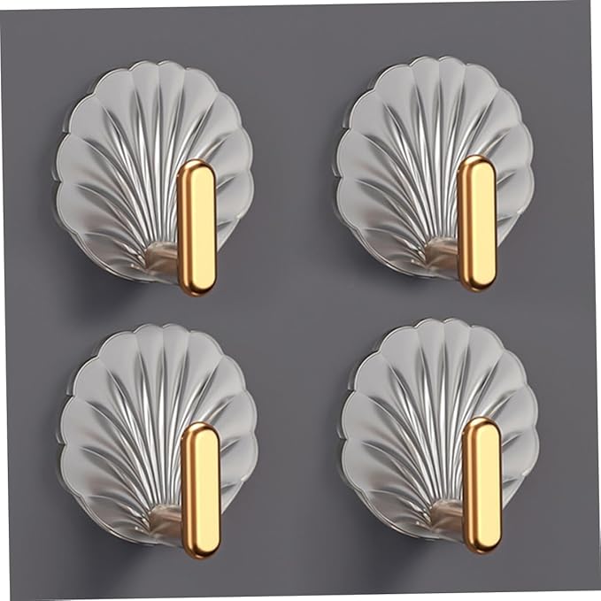 Gold & Silver Seashell Wall Hooks for Keys (Pack of 5) - Image 3
