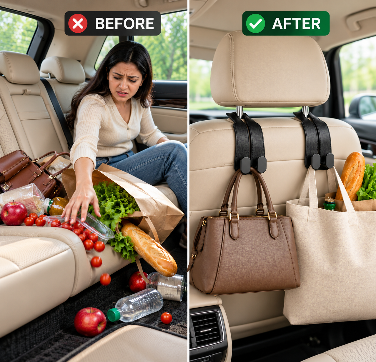 BagNest™ Premium Car Headrest Bag Hooks - Image 3