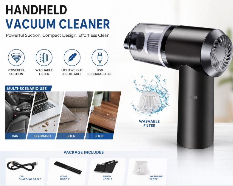 Portable Vacuum Cleaner - Image 3