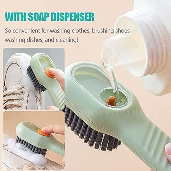 Automatic Liquid Shoe Cleaning Brush with Built-in Soap Dispenser (Pack of 2) - Image 2