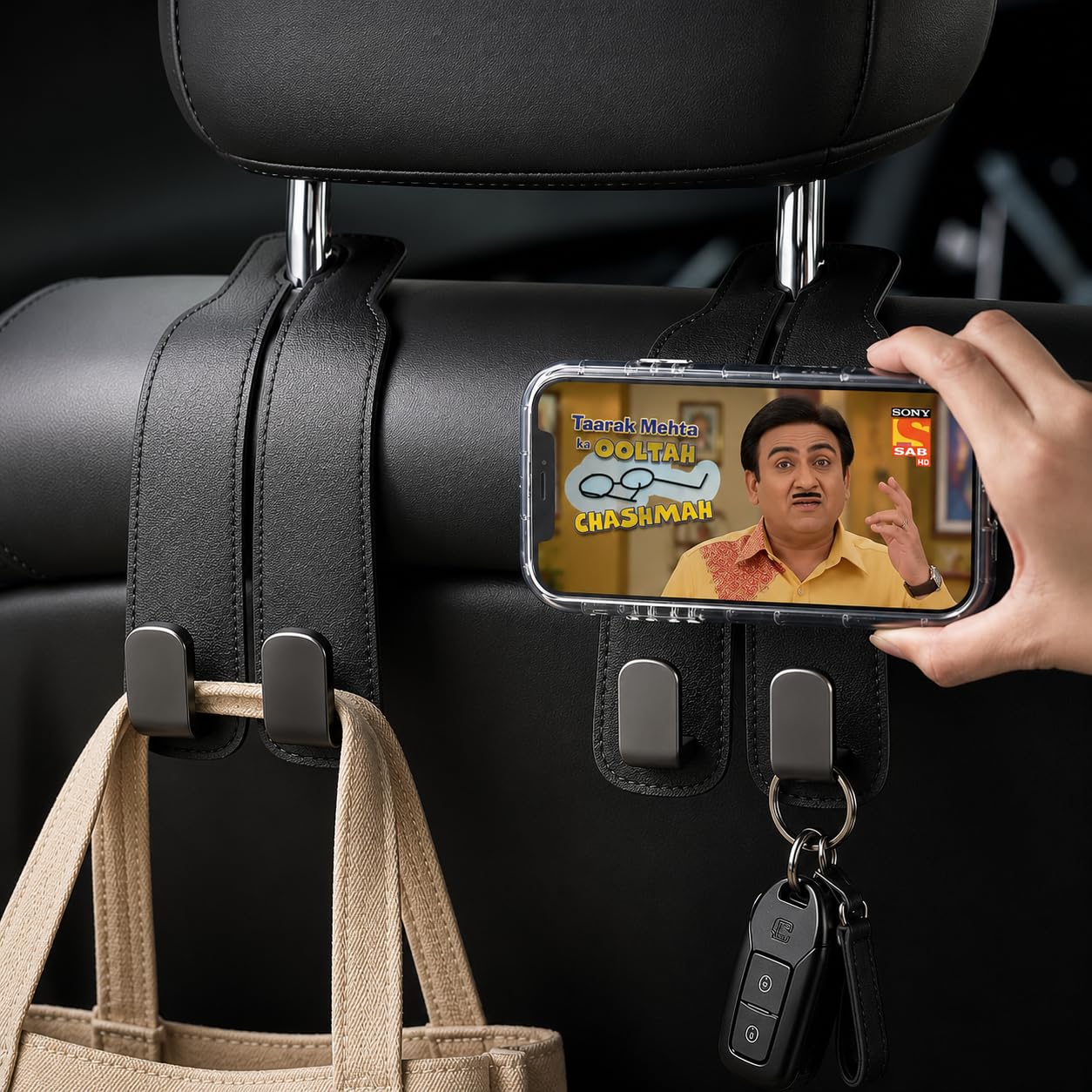 BagNest™ Premium Car Headrest Bag Hooks - Image 2